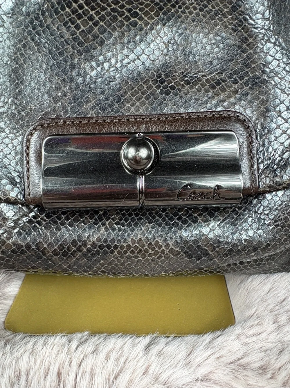 Coach Kristin Hobo | Style 18306 | Metallic Bronze/Brown Snake-Embossed